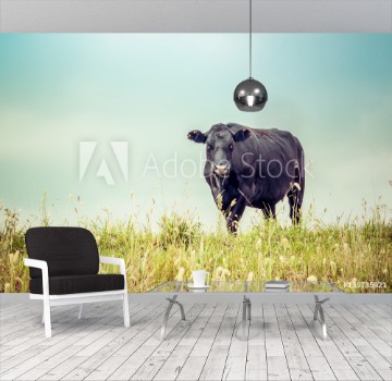 Picture of Cow Looking Retro